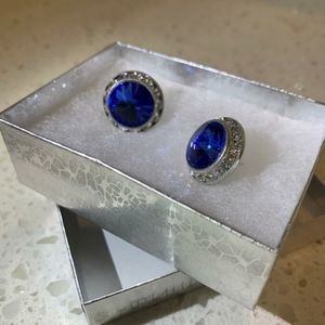 Swarovski Blue Crystal Earrings